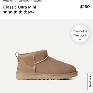UGG Classic Ultra Mini Ankle Boots - Sand color
